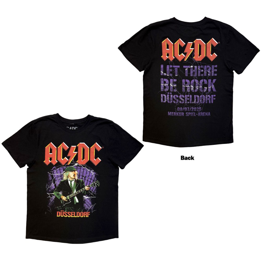 AC/DC - Let There Be Rock Dusseldorf EU Tour '25 Herren TShirt - Schwarz
